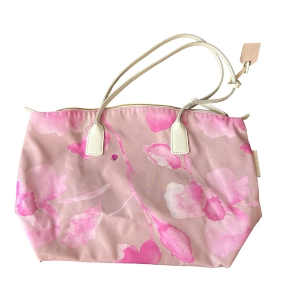 Roberta Pieri Tote in Floral Print with Ladybugs - Picture 1 of 7